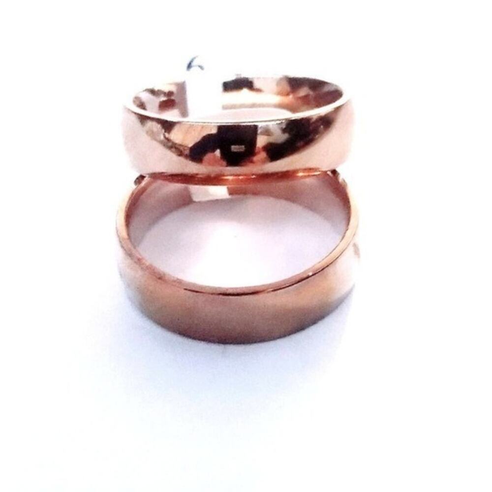 316L Stainless Steel rose gold women’s band tarnish resistant size 7